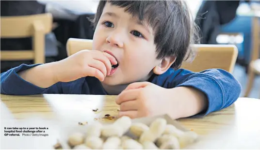  ?? Photo / Getty Images ?? It can take up to a year to book a hospital food challenge after a GP referral.