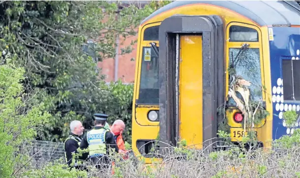  ??  ?? RAILWAY CRASH: A fallen tree on the Dundee to Perth railway line caused a crash near Glencarse. The driver was injured in May’s accident.