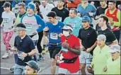  ?? Patrick T. Fallon For The Times ?? SOME WORE masks at the L.A. Marathon on March 8, 2020, before the COVID crisis intensifie­d.