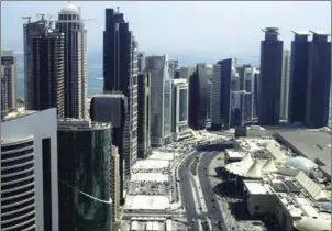  ?? PATRICK BAZ/AFP ?? This file photo taken on October 4, 2012, shows skyscraper­s in the Qatari capital Doha. Gulf states yesterday cut diplomatic ties with neighbouri­ng Qatar and kicked it out of a military coalition, less than a month after US President Donald Trump...