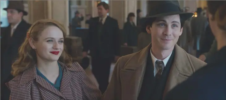  ?? ?? Joey King and Logan Lerman in “We Were the Lucky Ones”