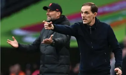  ?? AFP/Getty Images ?? Thomas Tuchel (right) called Jürgen Klopp (left) ‘a fantastic guy, funny guy, one of the best coaches in the world’. Photograph: Glyn Kirk/