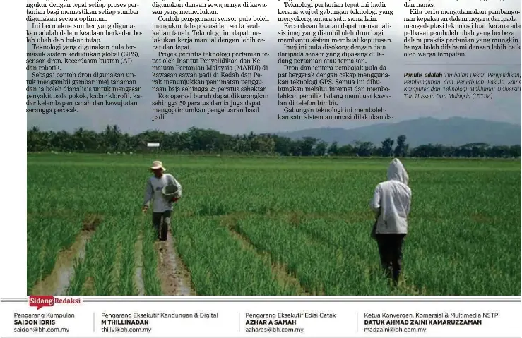 Kaedah Pertanian Tepat Optimumkan Hasil Pengeluaran Pressreader