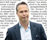  ?? ?? Emphatic denial: Michael Vaughan refutes the claim