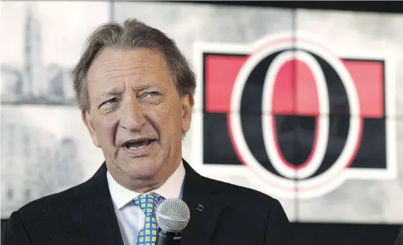  ?? ADRIAN WYLD/THE CANADIAN PRESS ?? Ottawa Senators owner Eugene Melnyk might do well to follow the path the Chicago Blackhawks used to win fans’ trust — and a trio of Stanley Cups.