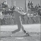  ?? Steven Eckhoff ?? Pepperell’s Hunter Godfrey follows through on his swing on a hit on Friday at Armuchee.