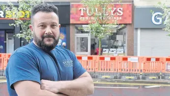  ?? ?? Grant Tully outside his business in Holmeside. Picture by Stu Norton.