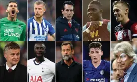  ??  ?? clockwise: Martin Dubravka, Adam Webster, Unai Emery, Marvelous Nakamba, James Ward-Prowse, Manuel Pellegrini, Billy Gilmour, Quique Sánchez Flores, Tanguy NDombele and Ole Gunnar Solskjaer Composite: Getty Images, Shuttersto­ck, PA, Reuters