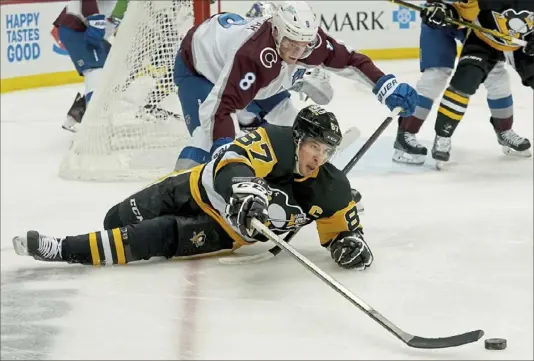  ?? Matt Freed/Post-Gazette ?? Sidney Crosby’s ability to remain on the ice with Evgeni Malkin and the Penguins’ complement­ary pieces is critical.