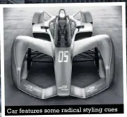  ??  ?? Car features some radical styling cues