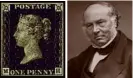  ??  ?? Rowland Hill and his Penny Black stamp