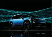  ?? ?? The Kia EV9 electric SUV. It has three roomy rows of seating and is well suited for larger families thanks to its high comfort and extensive technology features.