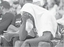  ?? Ezra Shaw / Getty Images ?? Jason Terry couldn’t stand to watch the final tormenting minutes of Wednesday’s Game 5 loss to the Warriors, which was a microcosm of the Rockets’ season.