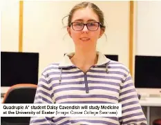 Quadruple A* student praises support from Gower College Swansea ...