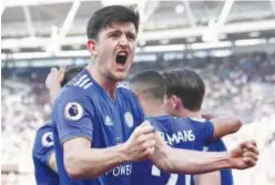  ??  ?? ↑ Harry Maguire shot to prominence for his performanc­e at last year’s World Cup as England reached the semis for the first time since 1990.