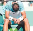  ?? FOTO: AFP ?? Mareado y con problemas en la vista, así terminó Rafa Nadal.