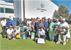  ??  ?? Los ayudantes o consejeros de las golfistas del Campestre Saltillo participar­on en el Torneo ‘Mi Caddie y Yo’.