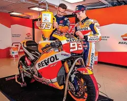  ?? ?? La Honda RC213V-S de Márquez ha usado un biocombust­ible avanzado.