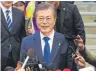  ?? FOTO: AFP ?? Moon Jae-in ist neuer Präsident von Südkorea.