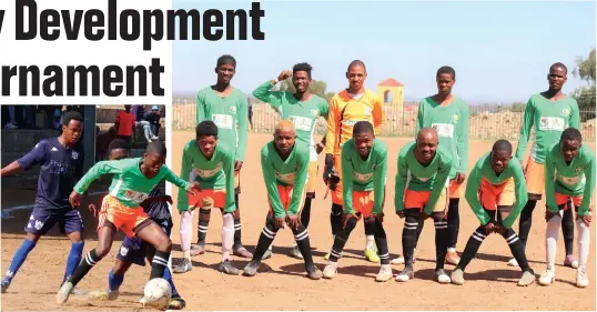  ?? Photos: Neco Bokwe ?? Saneliso Gaziya (Academy) gunning for a goal.
Camdeboo Football Academy Developmen­t.