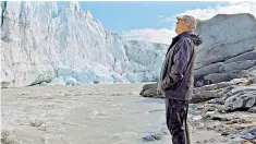  ??  ?? Sluggish: Al Gore, here in Greenland, treks across melting ice sheets to labour his point