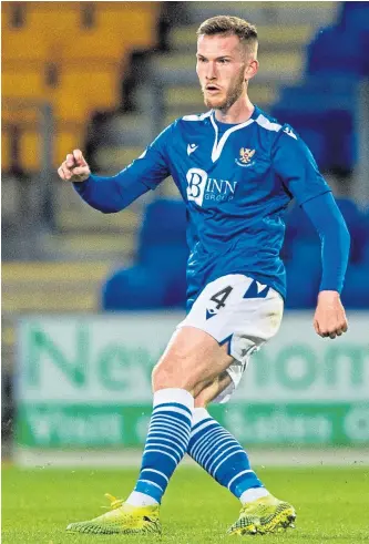  ??  ?? St Johnstone defender Jamie McCart has often topped the passing charts for the Perth men this season.