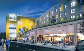  ??  ?? Plans for the Mill Quarter in Perth include a cinema, bars, restaurant­s, shops, a multi-storey car park and 58 new apartments.