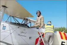  ??  ?? Le talentueux pilote du Breguet XIV F. Post et Créateur avec Eugène Bellet de cette réplique du Breguet XIV F. Post