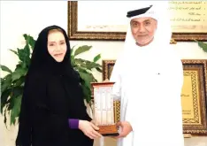 ??  ?? Dawlat Mahmood Al-Mahmoud donated 20 million dirhams ($5.4 million) to Awqaf and Minors Affairs Foundation (AMAF).