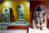  ?? — PTI ?? Sculptures of various deities, carved in single stones, on display at Shri Pratap Singh Museum in Srinagar.