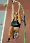  ??  ?? Kiwi pole vaulter Olivia Mctaggart featured in one of TVNZ’S Commonweal­th Games blunders.