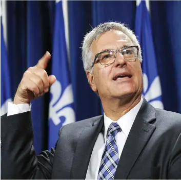  ?? PHOTO LE JOURNAL DE QUÉBEC, SIMON CLARK ?? Le leader parlementa­ire du gouverneme­nt, Jean-Marc Fournier, a fait le point sur les allégation­s du président de la Fraternité des policiers de Montréal, Yves Francoeur.
