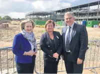  ??  ?? ●●From left: Mary Robinson MP, head of school designate Gill Theobold and Brandon Lewis