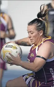  ?? ?? On the move: Shepparton’s Jacinta Todd gets the ball under control.