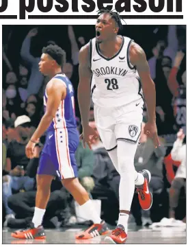  ?? Jason Szenes ?? EASY DOES IT: If Dorian Finney-Smith and the Nets can just beat a parade of bad teams they face in an upcoming stretch of 10 road games in an 11-game stretch, they can sneak into the NBA playoffs.