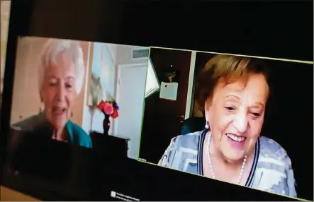  ?? RACHAEL CERROTII/COURTESY OF THE SHAOH FOUNDATION ?? In November, childhood best friends Betty Grebenschi­koff and Anne Maria Wahrenberg were reunited in a Zoom conference, more than 80 years after the Holocaust separated them.