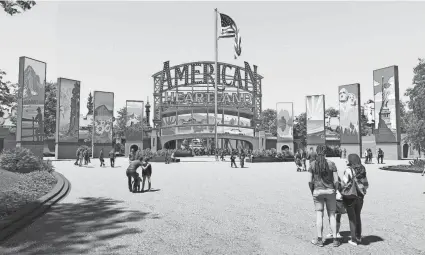  ?? ?? A rendering shows how the entrance to American Heartland Theme Park could look.