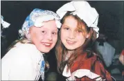  ?? ?? Nursery rhyme characters, Little Bo Beep (Deborah Walsh) and Little Miss Muffet (Orla Meaney) who entertaine­d the large crowd at the Mai Rafferty School of Drama Concert in Killavulle­n Hall 21 years ago.