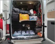  ??  ?? Greyhounds discovered in cages in a van on its way to Spain.