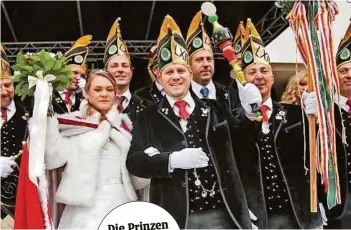  ?? RAUNIG (2) ?? Premiere: Als erste Prinzessin bekommt es Anna Berger heuer mit mehreren Prinzen zu tun. Elf Mitglieder der Bauerngman präsentier­ten sich gestern als Fidelius LXIV.