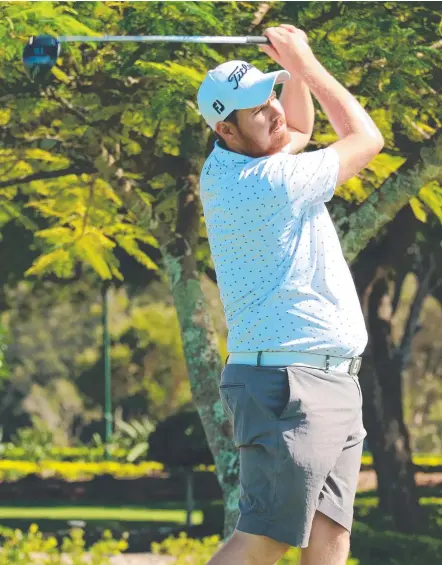  ?? Picture: SUPPLIED ?? Deyen Lawson in action during the first round of the GC Celebrity Pro-Am at Lakelands Golf Club.