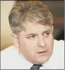  ??  ?? PHILIP DAVIES: Accused of trying to physically intimidate comedian in his office.