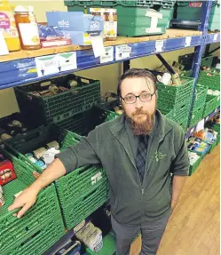  ??  ?? Ewan Gurr of the Trussell Trust Foodbank in Dundee