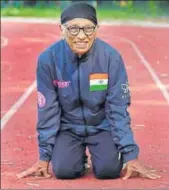  ?? PTI ?? All of 102, Man Kaur ran her way to a track and field gold medal at a World Masters meet in Spain earlier this month.