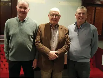  ??  ?? Tubbercurr­y Golf Club Doubles Match play winners Frank Durcan and Martin McIntyre. Sponsor Scanlon Insurance. At the presentati­on ceremony.