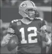  ?? FORT WORTH STAR-TELEGRAM FILE PHOTO ?? If you have your fantasy eye on Aaron Rodgers as your QB, be prepared to pick him within the first three or four rounds.