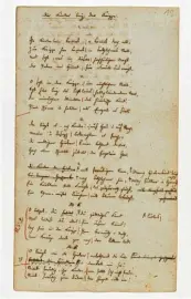  ??  ?? Das Augsburger Autograf (1818) von „Ihr Kinderlein kommet“Christoph von Schmids.