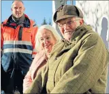  ??  ?? Gold miner Davy Burton with stepmum Deirdre and dad John