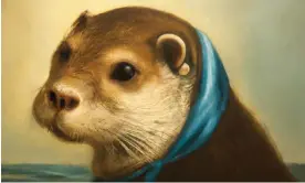  ?? ?? A sea otter in the style of Girl with a Pearl Earring by Johannes Vermeer, created with