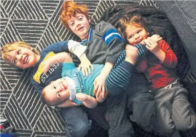  ?? FAMILY PHOTO ?? Morgan DeCairos DeBoer’s children: Phoenix, 6; Quinn, 4; Gabriel, 2; and Benjamin, less than a year old.